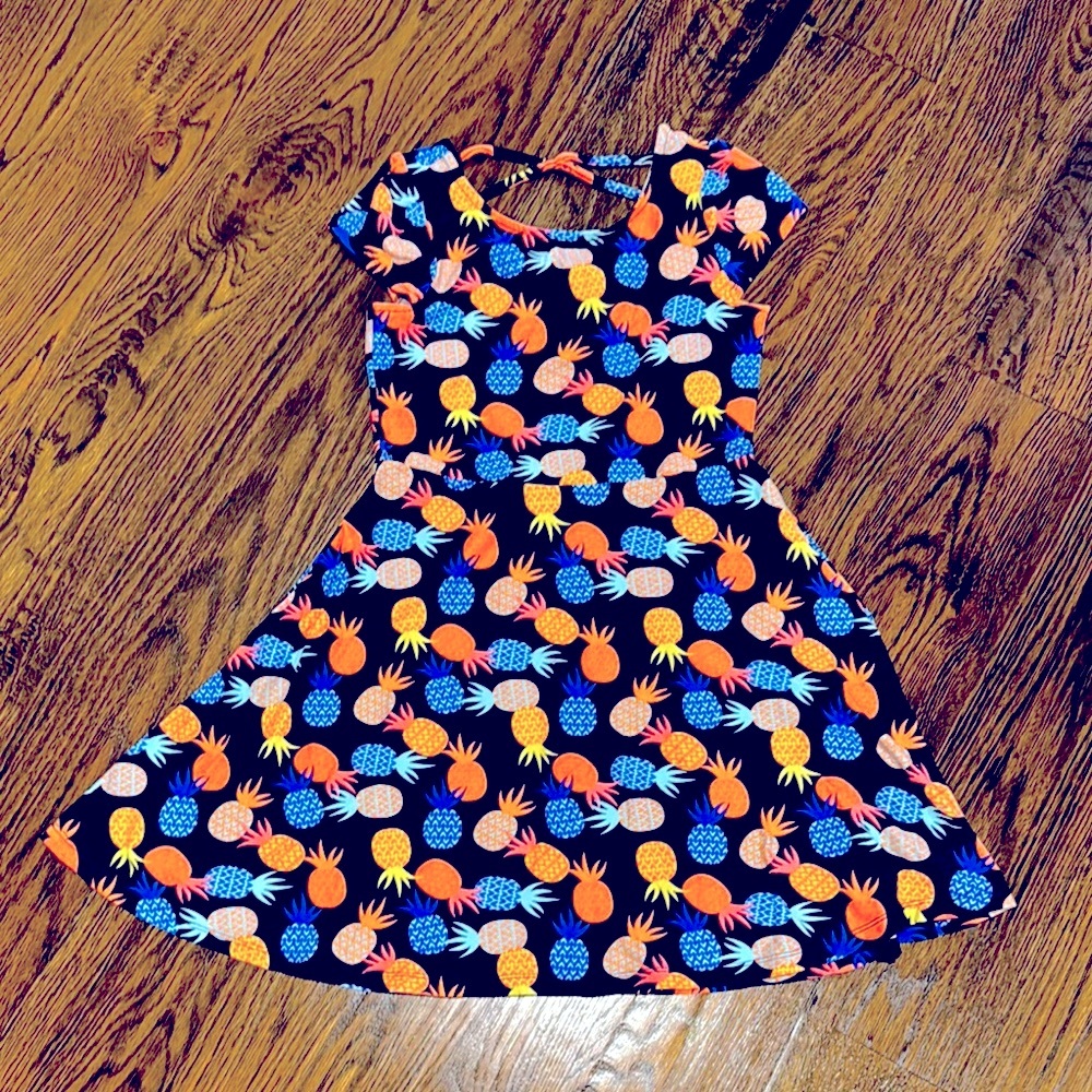 Pineapple Casual Twirl Dress